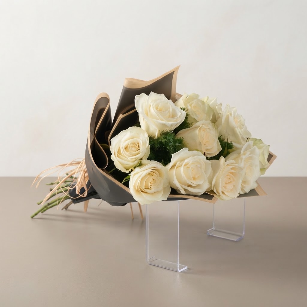 11 White Rose Bouquet 11 White Rose Bouquet